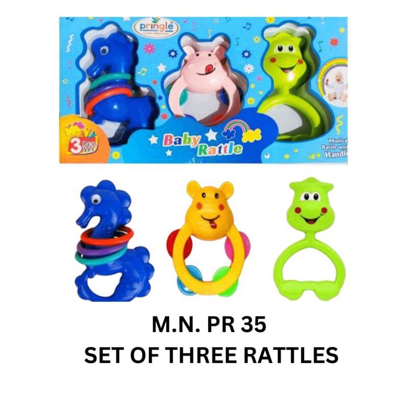 PRINGLE RATTLES (SET OF THREE)